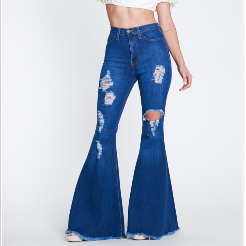 *Exclusive* Ripped Flare Jeans